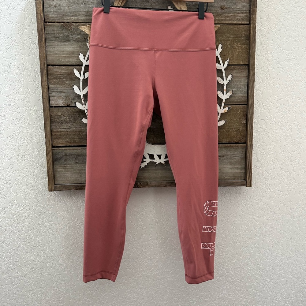 Lululemon Wunder Trainโ Orange theory OTF Pink Athletic Leggings Ladies size 12